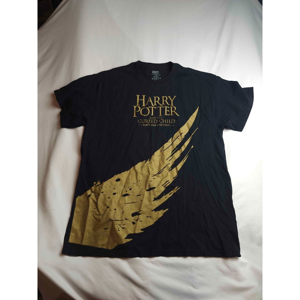 Harry Potter and the Cursed Child T-Shirt Large Black Gold Palace Theatre London